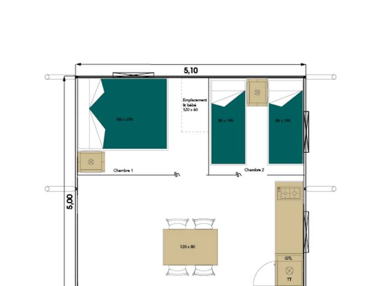 Bungalow Longeville-sur-Mer