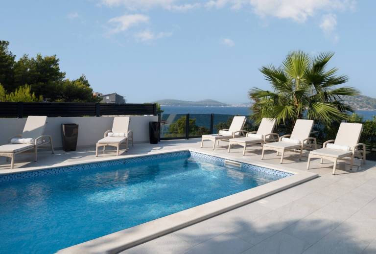 Villa with yard, patio & grill | Water view in Sibenik