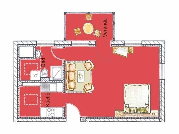 36 m² Ferienwohnung ∙ 1 Schlafzimmer ∙ 2 Gäste – Bild 11