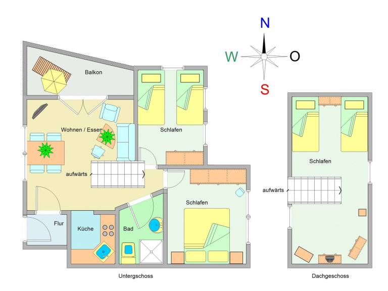 Wpark Mühle WE 2.6: gemütliche 4-Zimmer-Maisonette-Fewo über 2 Etagen — photo 4
