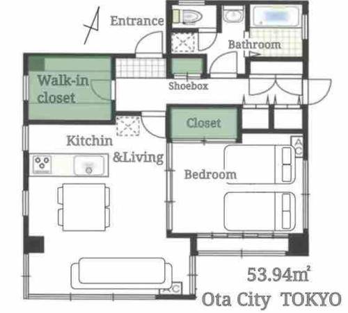 54 m² Ferienwohnung