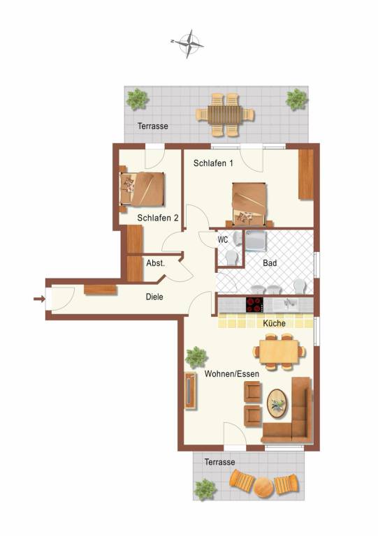 Haus Wenden Fewo 2: strandnahe und ruhige 3-Zimmer-Fewo — photo 4