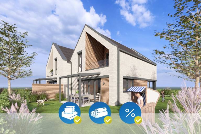 Luxushaus BALU Direkt am Badesee Nordsee Sauna