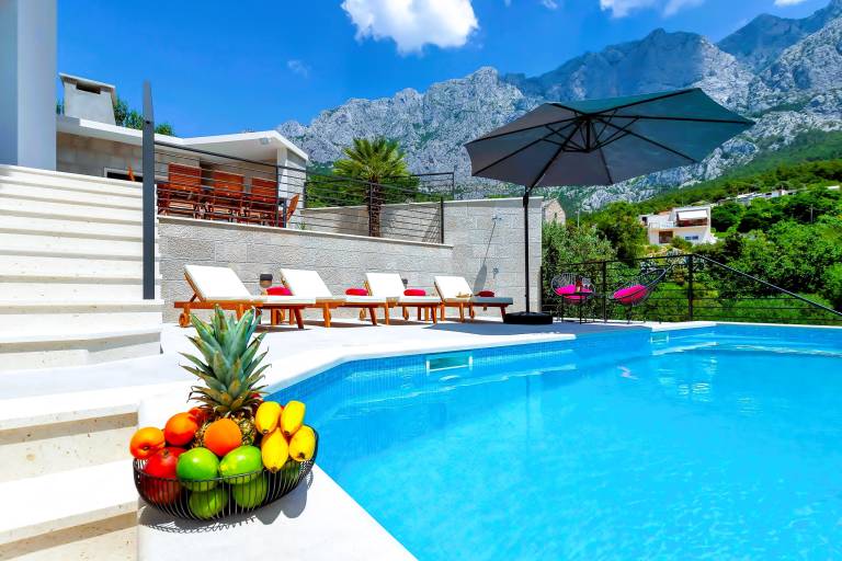 Children-friendly nice villa with terrace, BBQ & pool | Mountain view | Pet-friendly in Tucepi