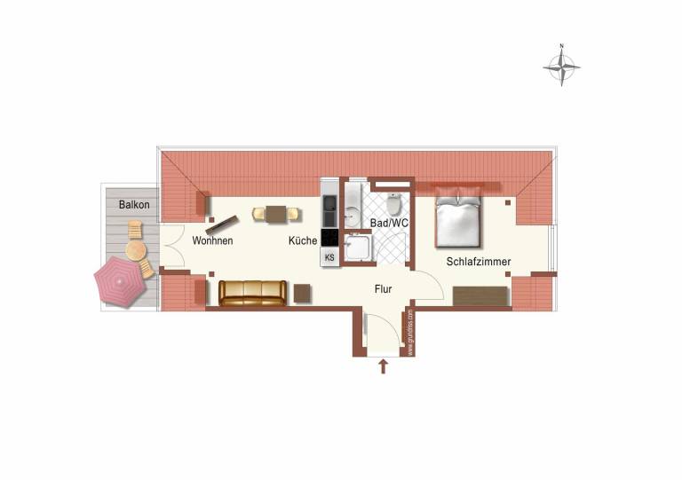Haus Kühlung Fewo 16 - DAT NÜST: strandnahe und moderne 2-Zimmer-Fewo — photo 4