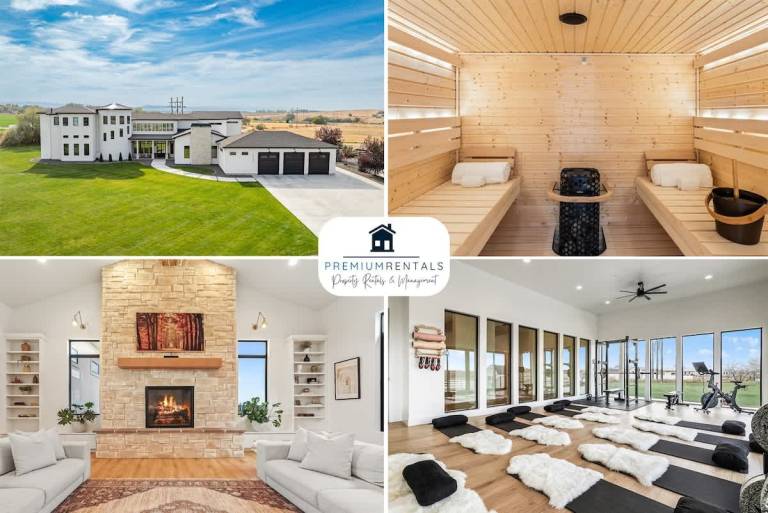 Children-friendly vacation home with garden & sauna | Water view | Suitable for remote work | Pets allowed in Nampa, ID