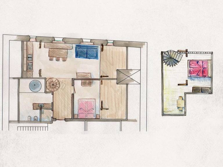 Ferienwohnung in Badia, Pedraces f&uuml;r max. 6 Personen