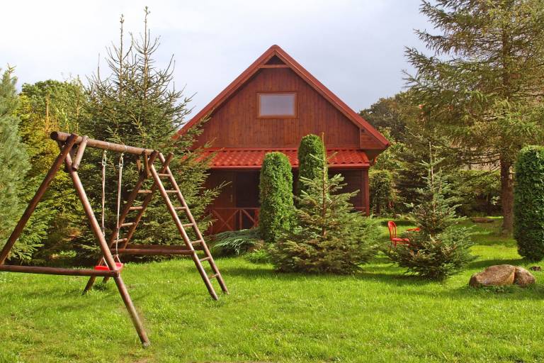 House among beautiful forests