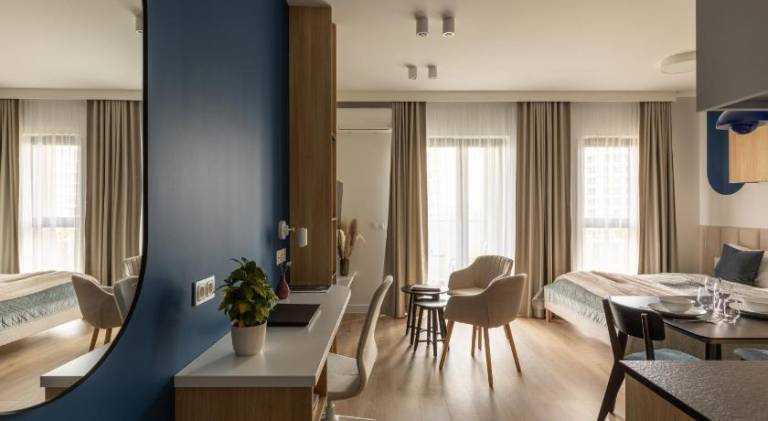 Apartment with patio in Katowice