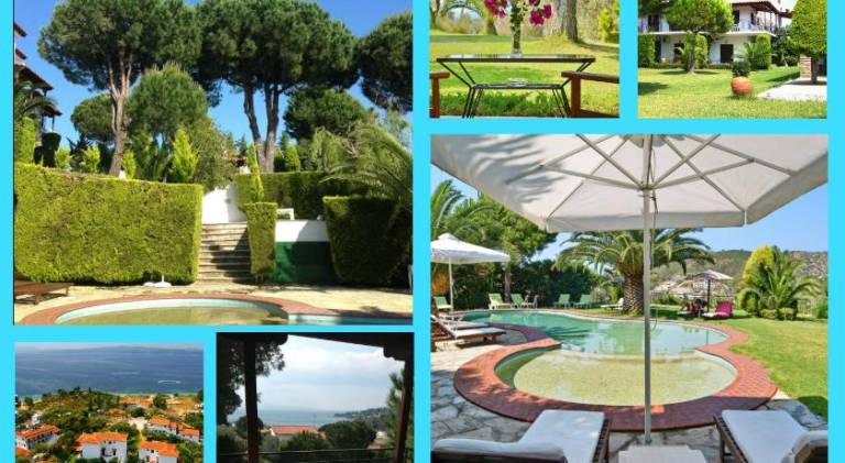 Apartment with yard & pool | Close to the beach | Pets are welcome in Skiathos