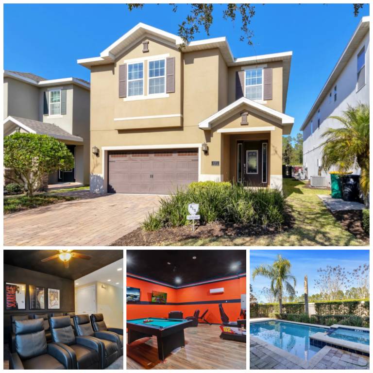 House with garden, private pool & barbeque in Osceola, FL