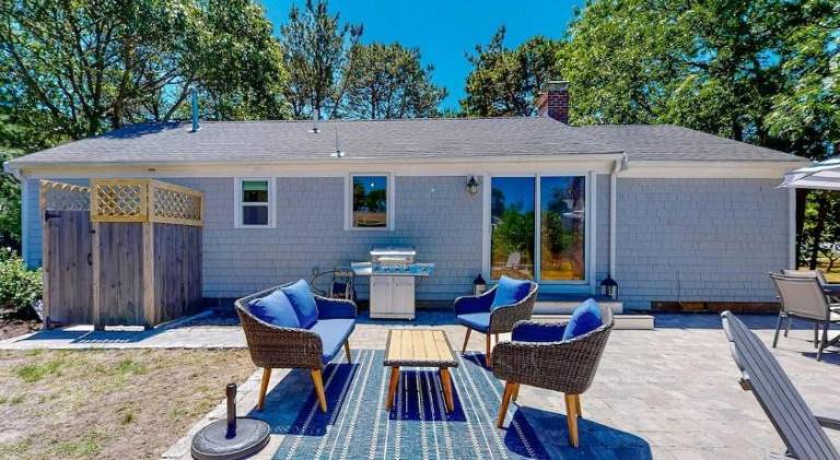 Vacation home with grill & yard in West Yarmouth, MA