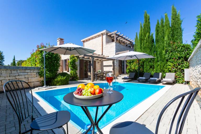 Villa with fast internet, yard & private pool in Medulin