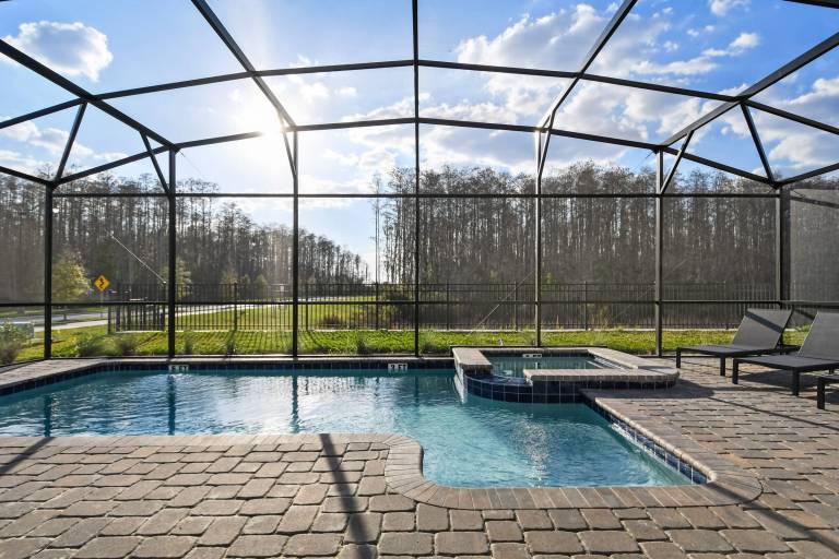 Villa with terrace, jacuzzi & private pool in Kissimmee, FL