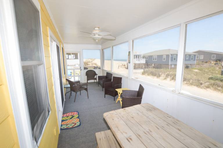 Listen to the waves break and look for dolphins right from your screened-in porch! in Nags Head, NC