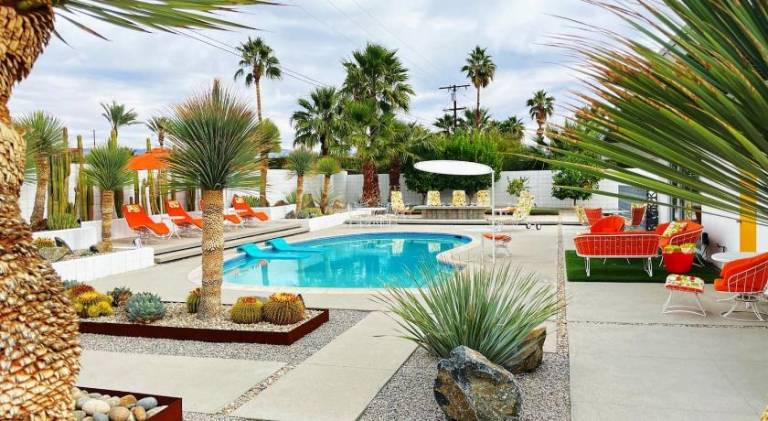 Designer Wexler Oasis with Saltwater Pool & Spa in Palm Springs, CA