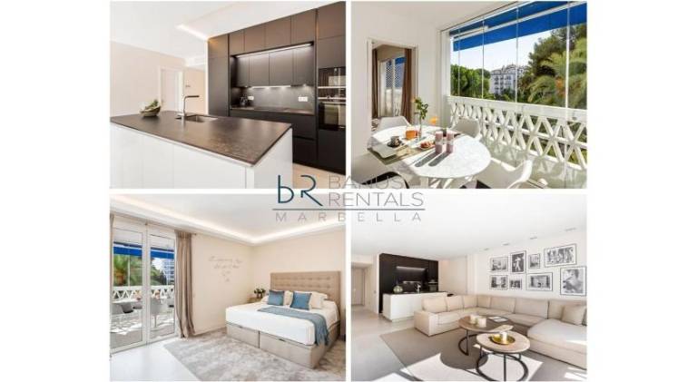 Rental apartment with garden, private pool & patio in Marbella