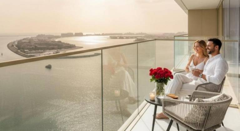 KeyRock - Stylish 2BR Apt with Palm Jumeirah View, Balcony, Pool & Gym Access in Abu Dhabi