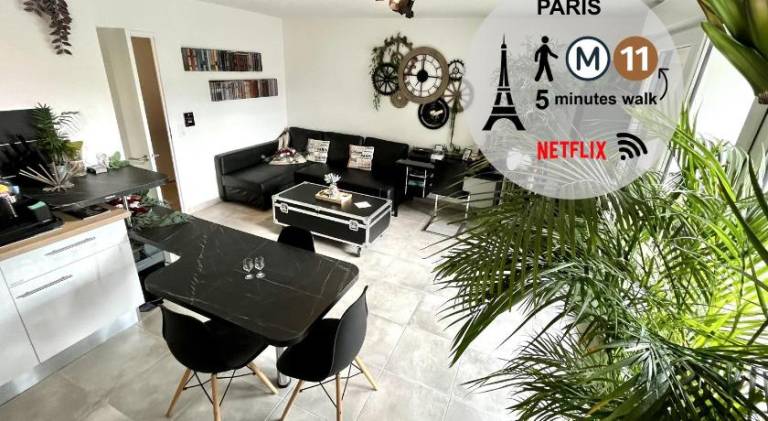 Paris I 77m Cosy luxe I Near by subway 11 & airport in Bagnolet