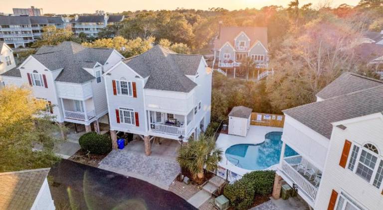 Vacation home with pool in Garden City, SC