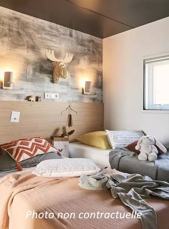 Camping L'Escapade - Taos mobile home, 35 m² (2 bedrooms, 2 bathrooms) terrace by the pond 4 people — photo 5