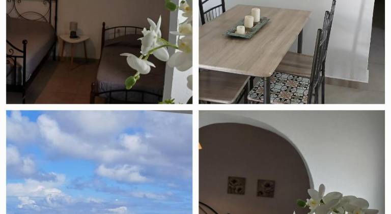 Serviced apartment with terrace in Santorini