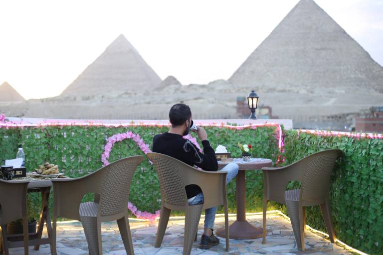 Pyramids light show in Giza