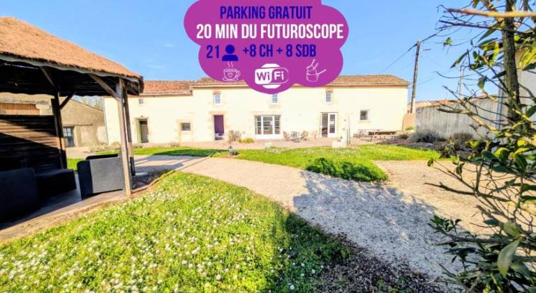 Domaine du Luth Grand Gite - 8 Ch - 19 Lits - Futuroscope et Aquascope in Poitiers