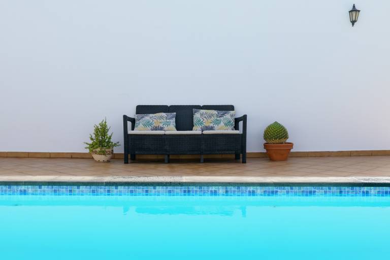 Vacation home with yard, terrace & private pool — photo 2