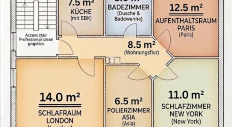68 m&sup2; Ferienwohnung