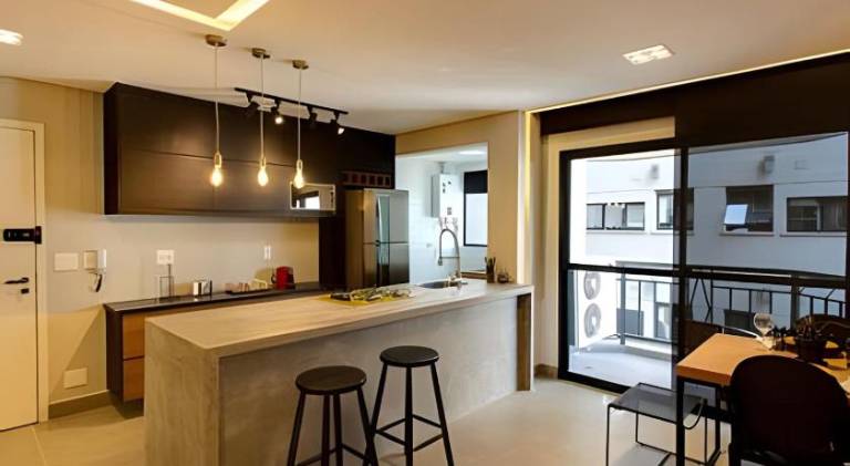 Apartment with pool & patio in Paulista
