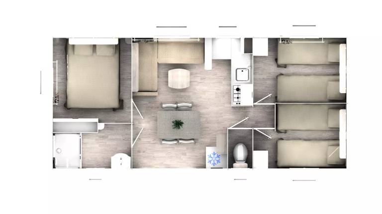 Campsite Lloret Blau - Mobil Home Evo 33 6 people — photo 2
