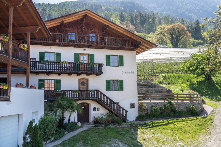 Apartment with yard, patio & barbeque | Mountain view in Schenna