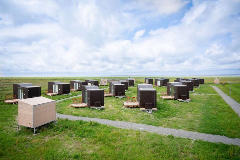Nachhaltiger Urlaub mit Hund im Green Tiny House Nature 4 an der Nordsee in Wittmund