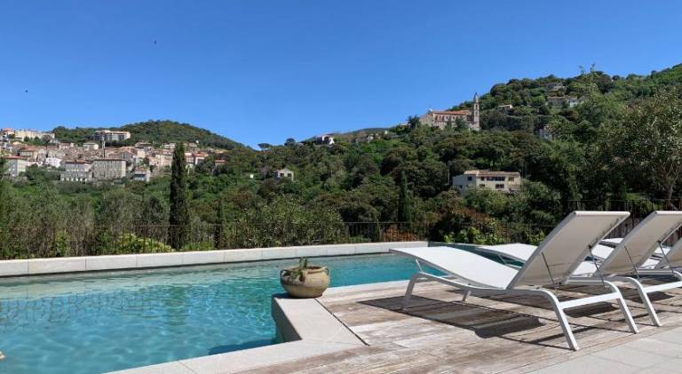 Serviced apartment with yard, pool & BBQ in Propriano