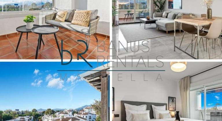 Rental apartment with garden, patio & private pool in Marbella