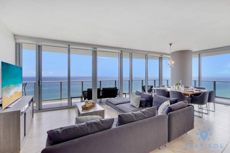 Direct Oceanfront Sky Home w Corner Wraparound in Aventura, FL