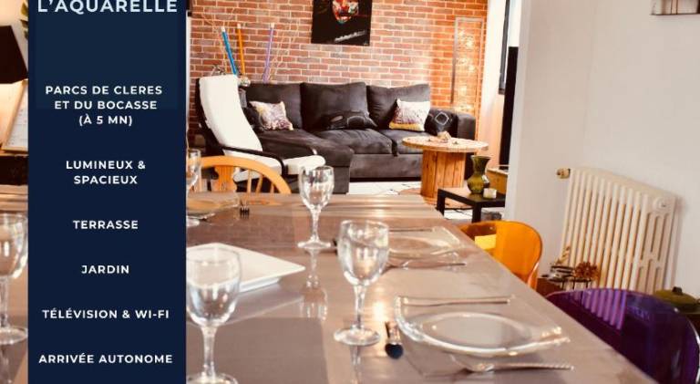 Vacation home with BBQ, yard & terrace in Rouen