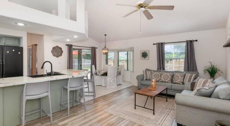 Spacious Luxury Pool Home Oasis - 8mi to Airport in Palm Bay, FL