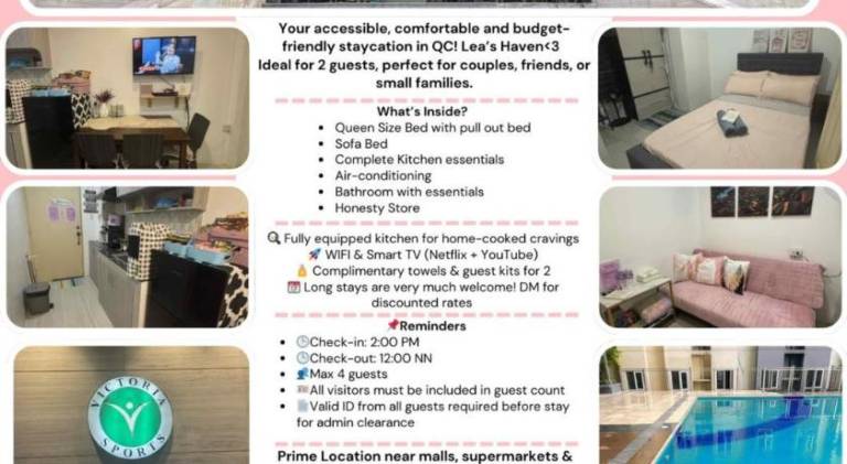 Serviced apartment with private pool in Quezon City