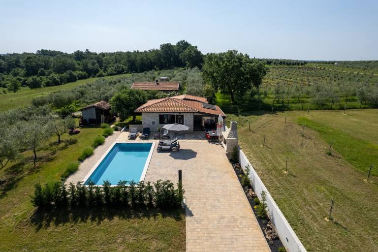 Villa with private pool, yard & barbecue in Novigrad