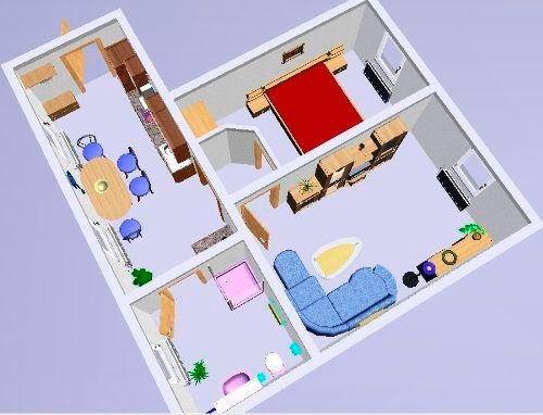 55 m² Ferienwohnung ∙ 1 Schlafzimmer ∙ 4 Gäste – Bild 3