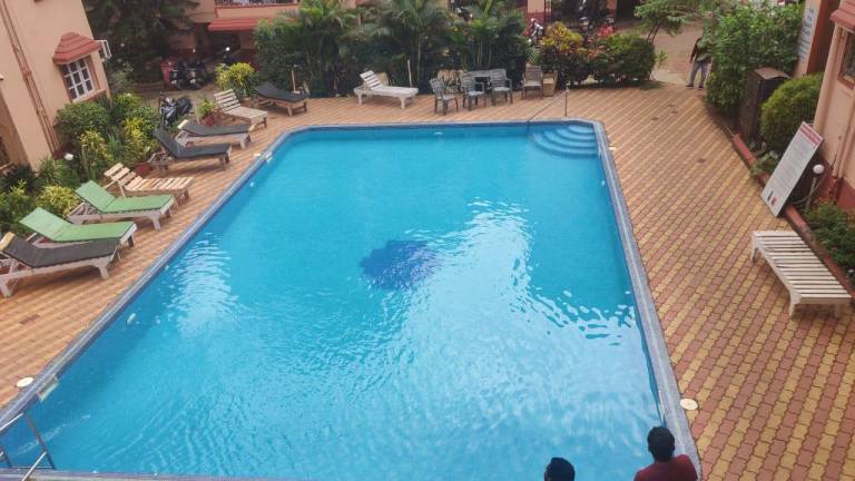 Serviced apartment with terrace, yard & pool in Anjuna