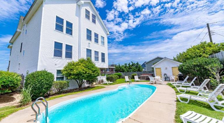 Sunny Delight - KDH MP 7, Ocean View, 130 Yds to Beach, Pool, Hot Tub, Pets OK, Flex Stays in Kill Devil Hills, NC