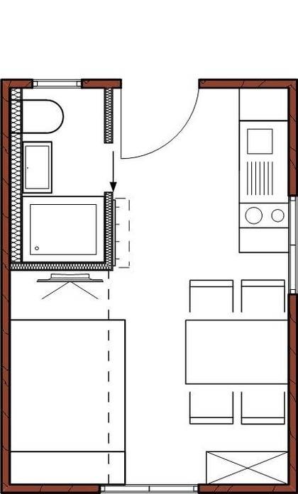 20 m² Ferienwohnung ∙ 1 Schlafzimmer ∙ 2 Gäste – Bild 15