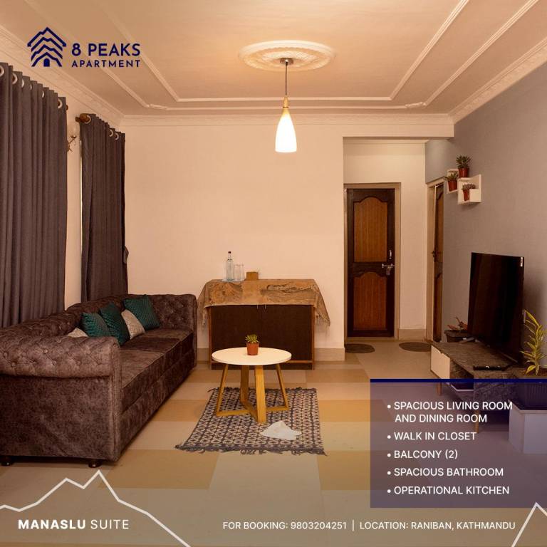 Eight peaks serviced apartments. 1BHK in Kathmandu