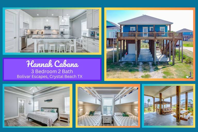 Vacation home with barbecue & garden | Beach view in Bolivar, TX