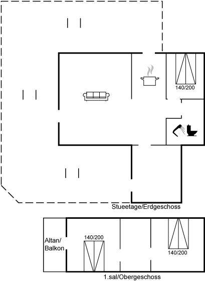 96 m&sup2; Ferienhaus 3 Schlafzimmer 6 G&auml;ste