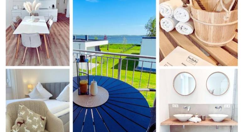 Seeliebe Apartments - Seeblick, Parkplatz, teilweise private Sauna, WLAN in Schwerin
