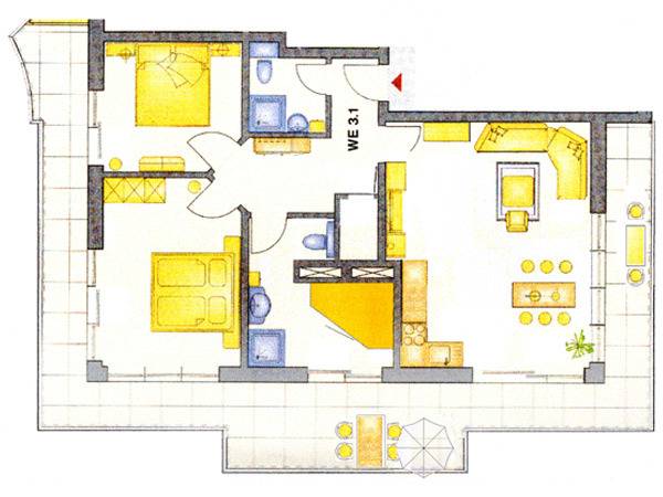 84 m² Ferienwohnung ∙ 2 Schlafzimmer ∙ 6 Gäste – Bild 22